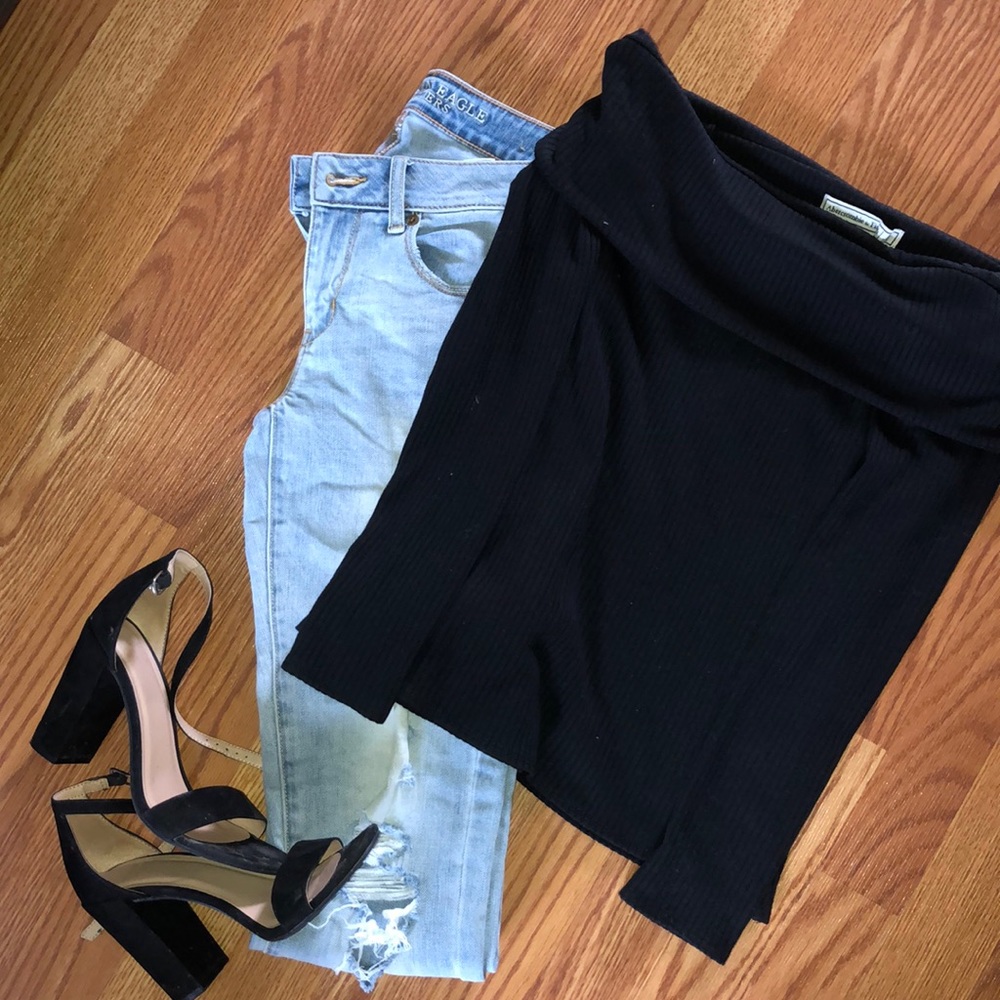 Abercrombie and Fitch- black off the shoulder